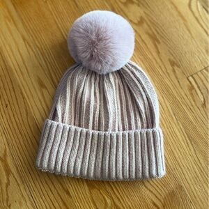 Norla Canada pink winter hat with pompom NWT